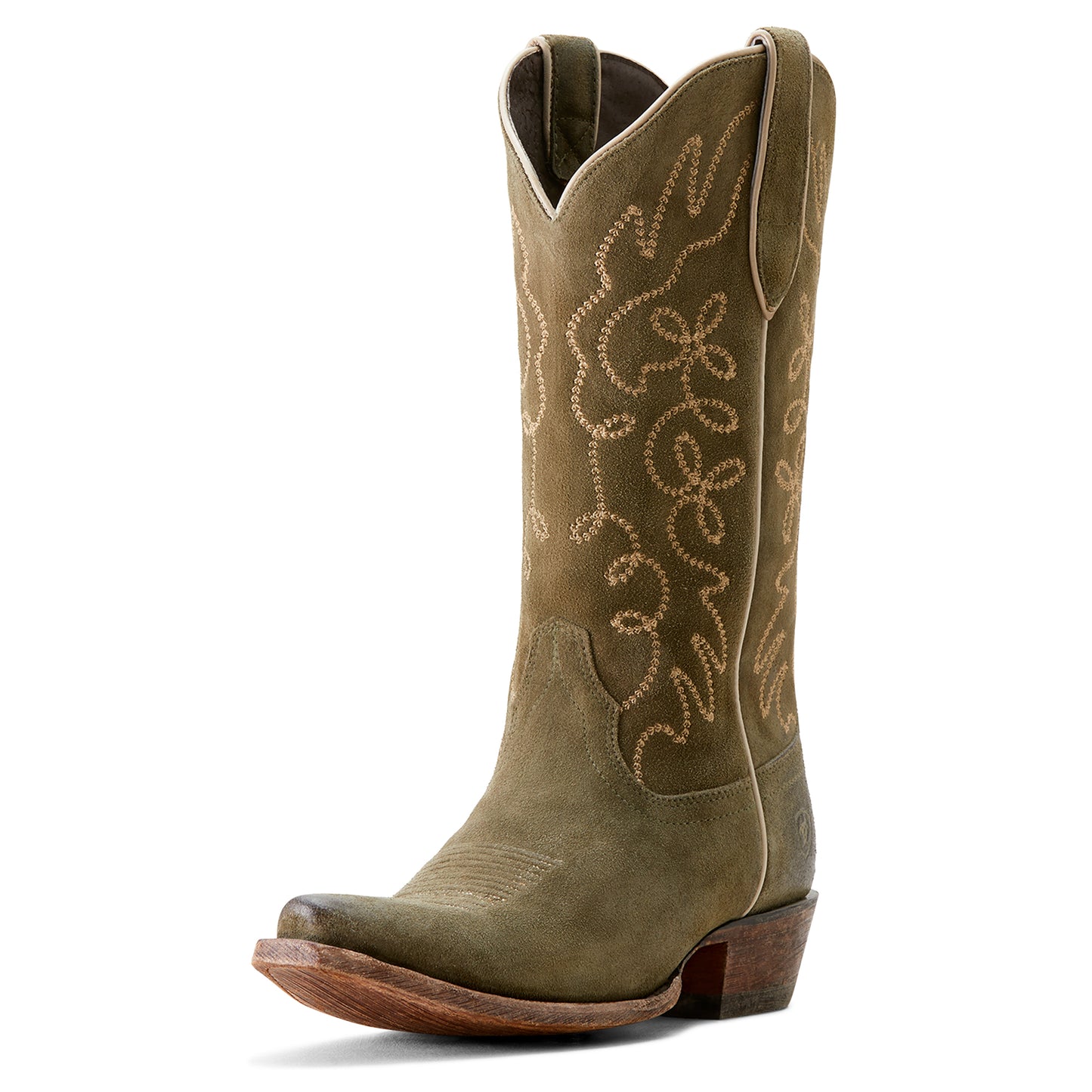 Ariat Western Jukebox Boots Soft Olive Suede