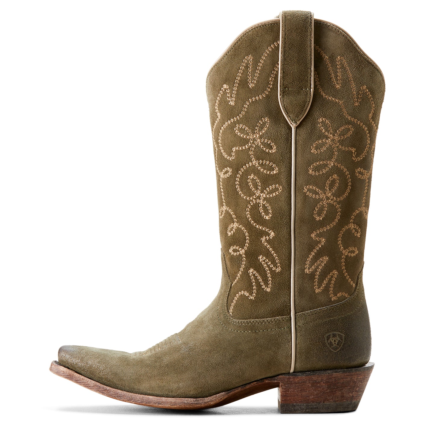 Ariat Western Jukebox Boots Soft Olive Suede