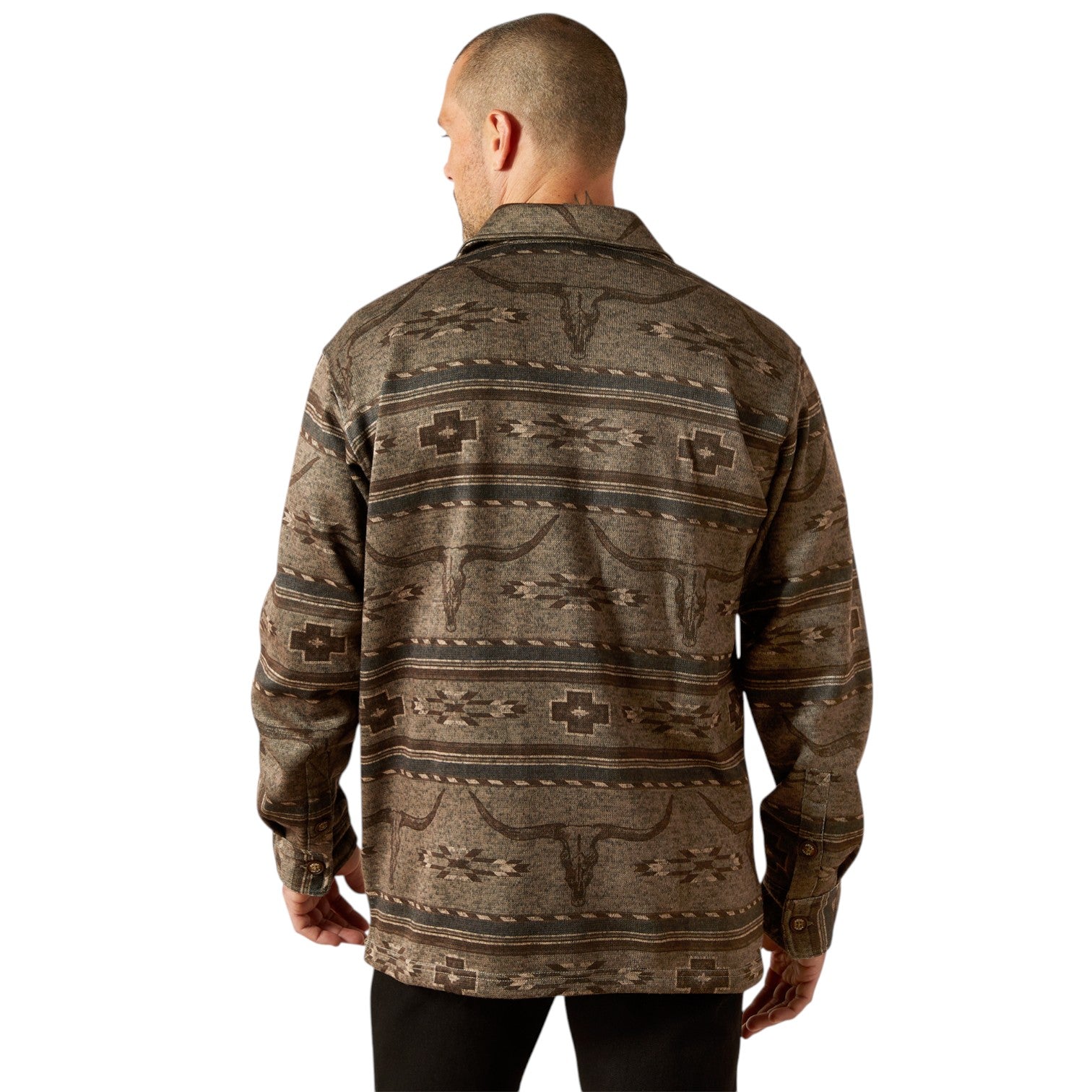Ariat Caldwell Printed Shirt Jacket Beige
