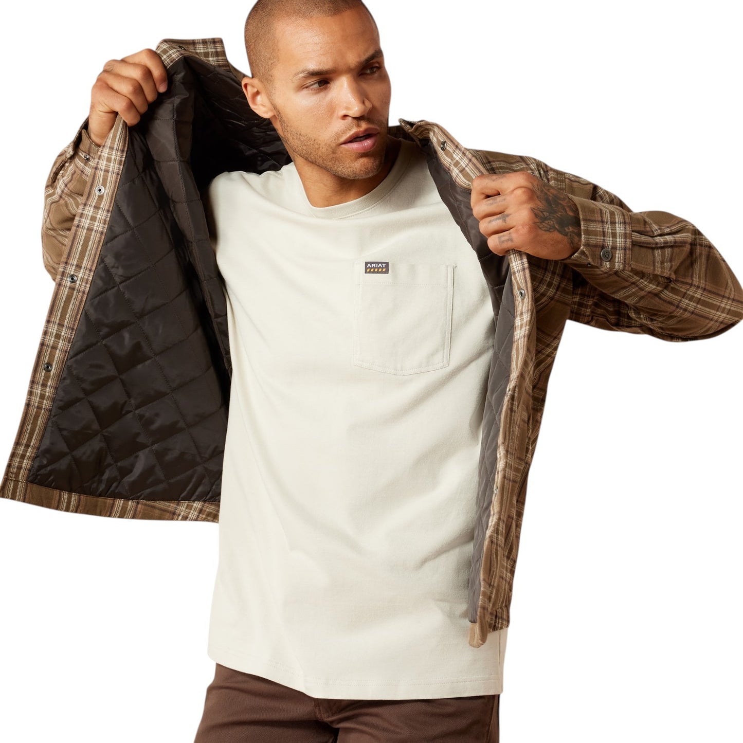 Ariat Men's Rebar Flannel Insulated Shirt Jacket Cotton