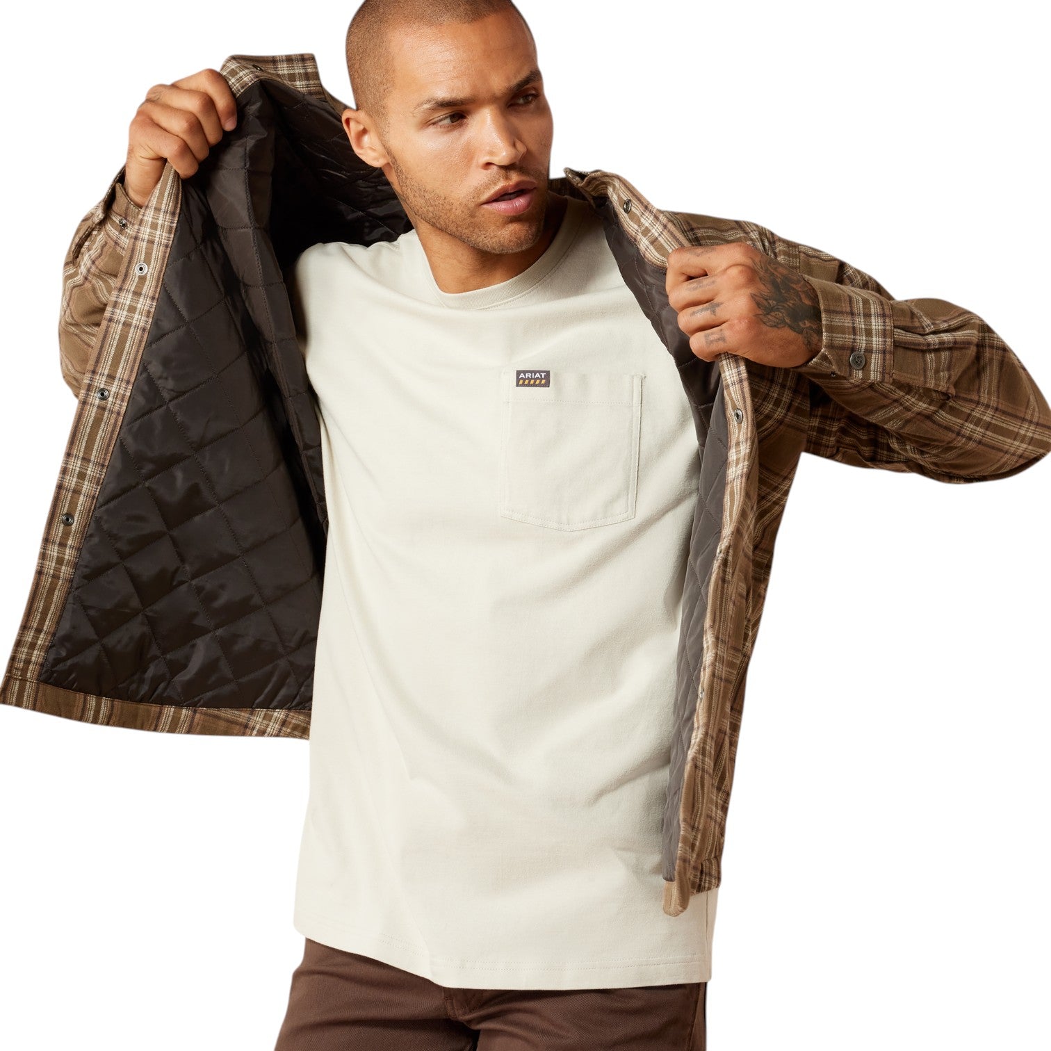 Ariat Men's Rebar Flannel Insulated Shirt Jacket Cotton