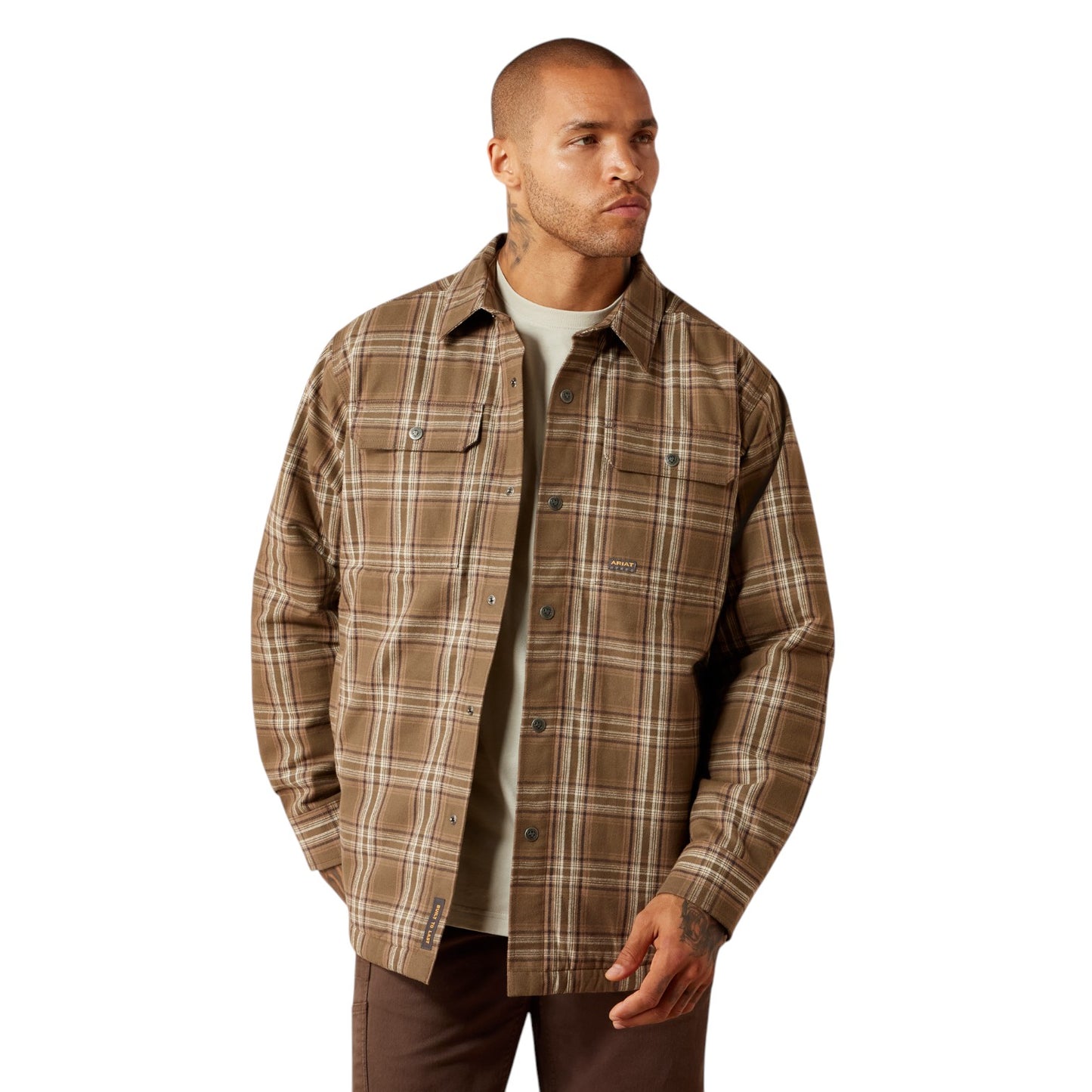Ariat Men's Rebar Flannel Insulated Shirt Jacket Cotton