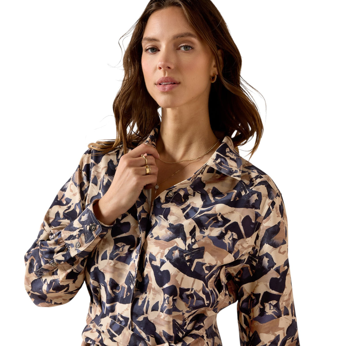 Ariat Culham Dress Navy Print