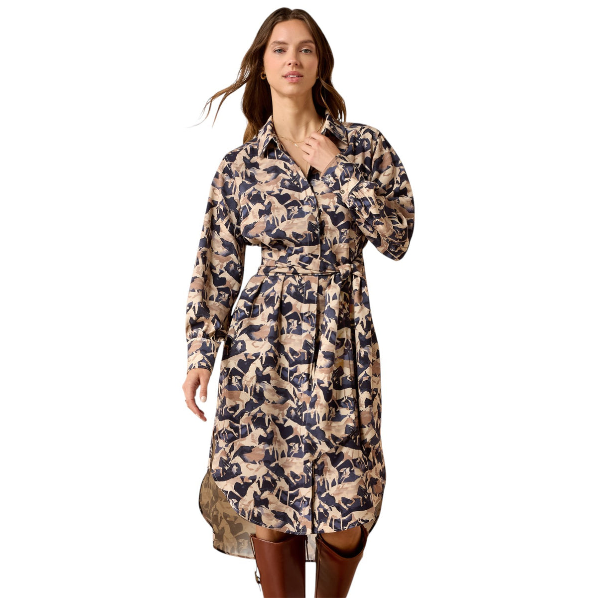 Ariat Culham Dress Navy Print