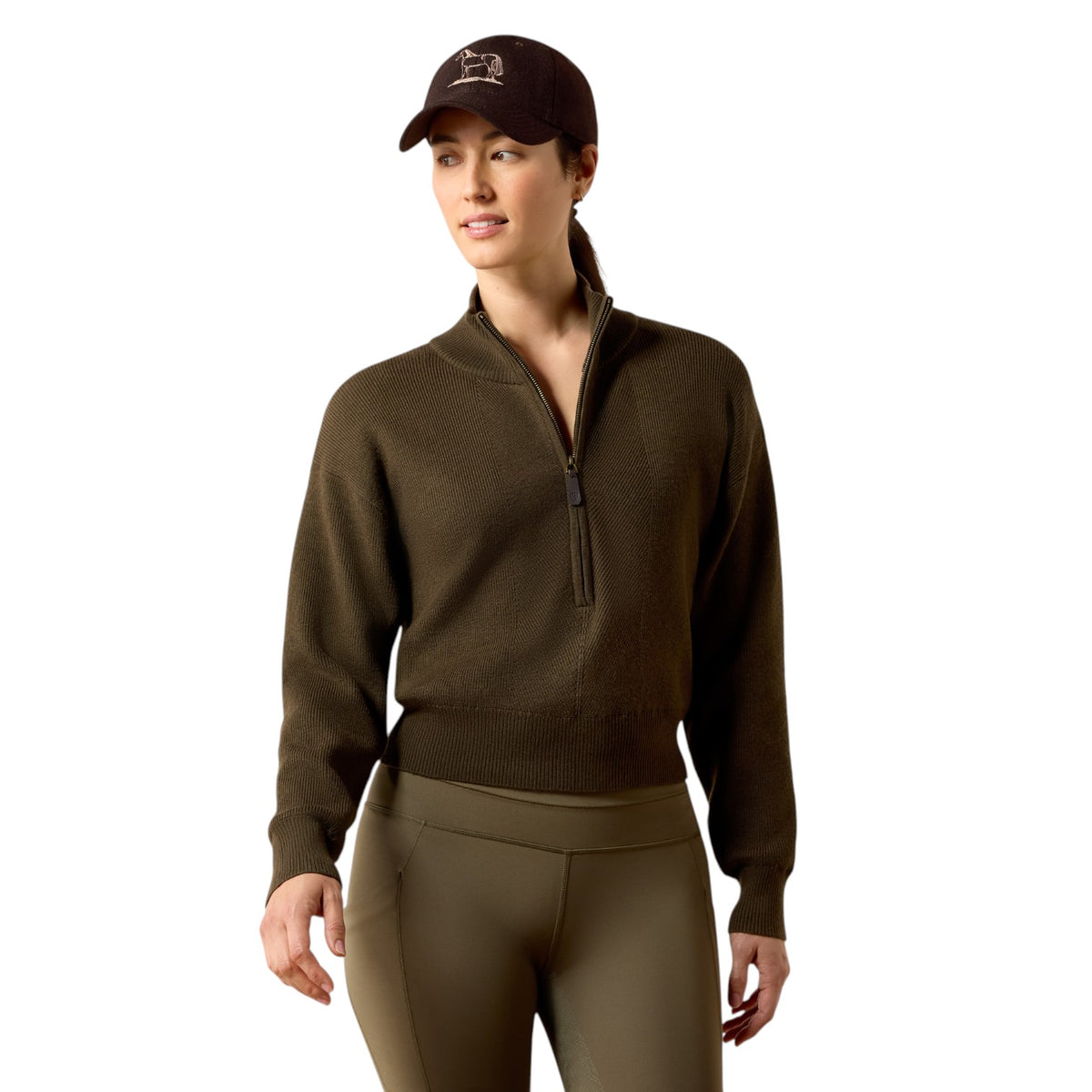 Ariat Foxleigh 1/2 Zip Sweater Earth