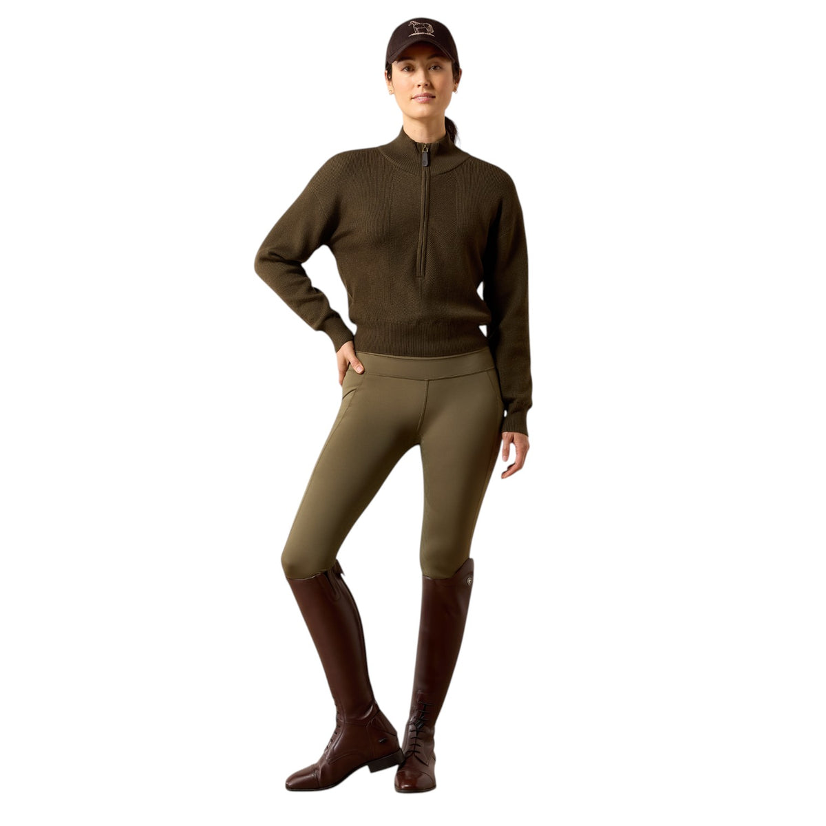 Ariat Foxleigh 1/2 Zip Sweater Earth