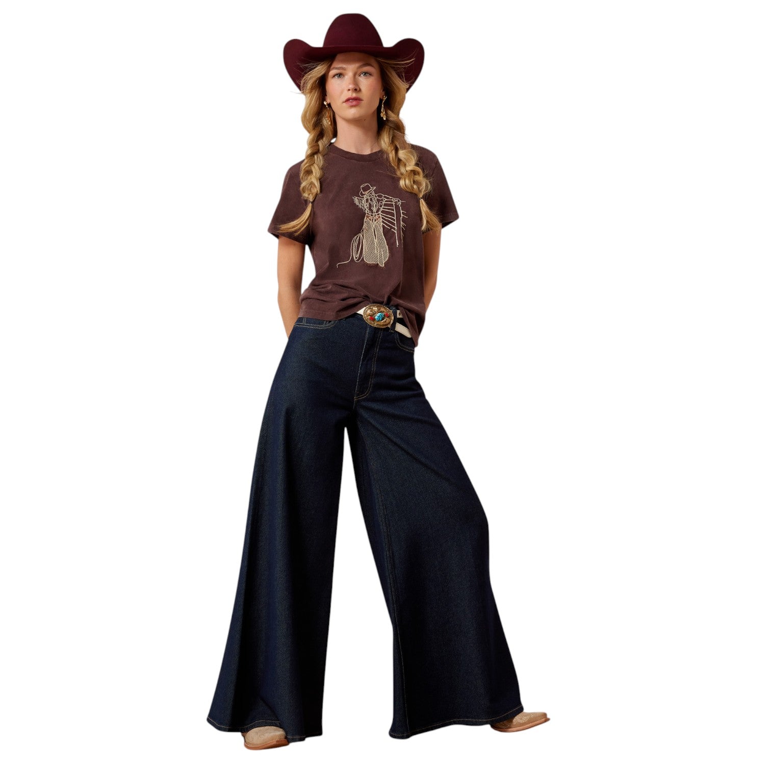 Ariat Rebel With a Cause SS T-shirt Choc Plum