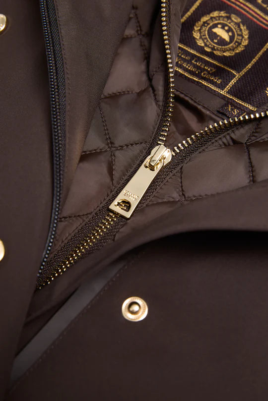 Holland Cooper Folgate Rain Coat Chocolate