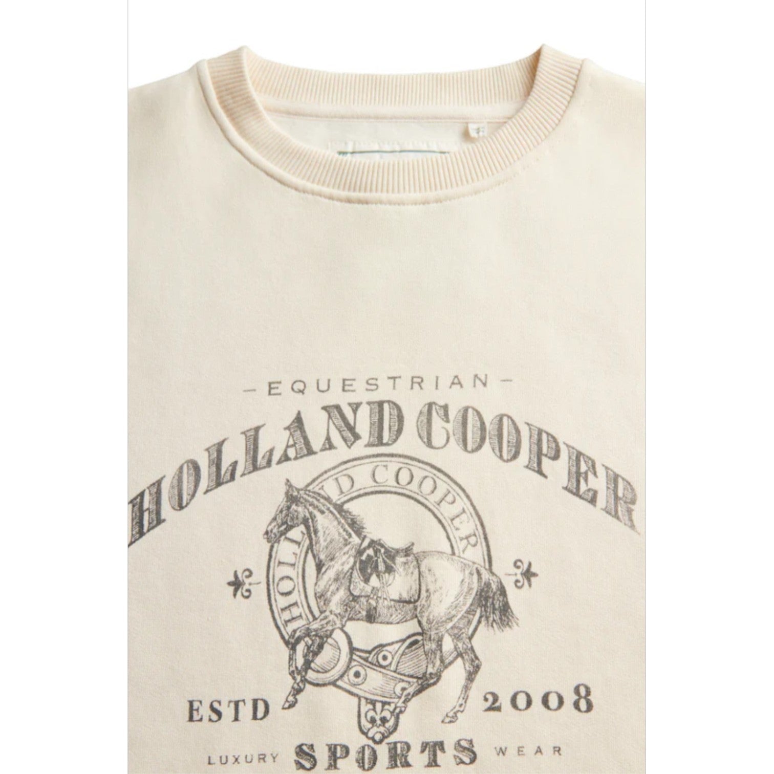 Holland Cooper Appaloosa Crew Neck Sweat Ecru