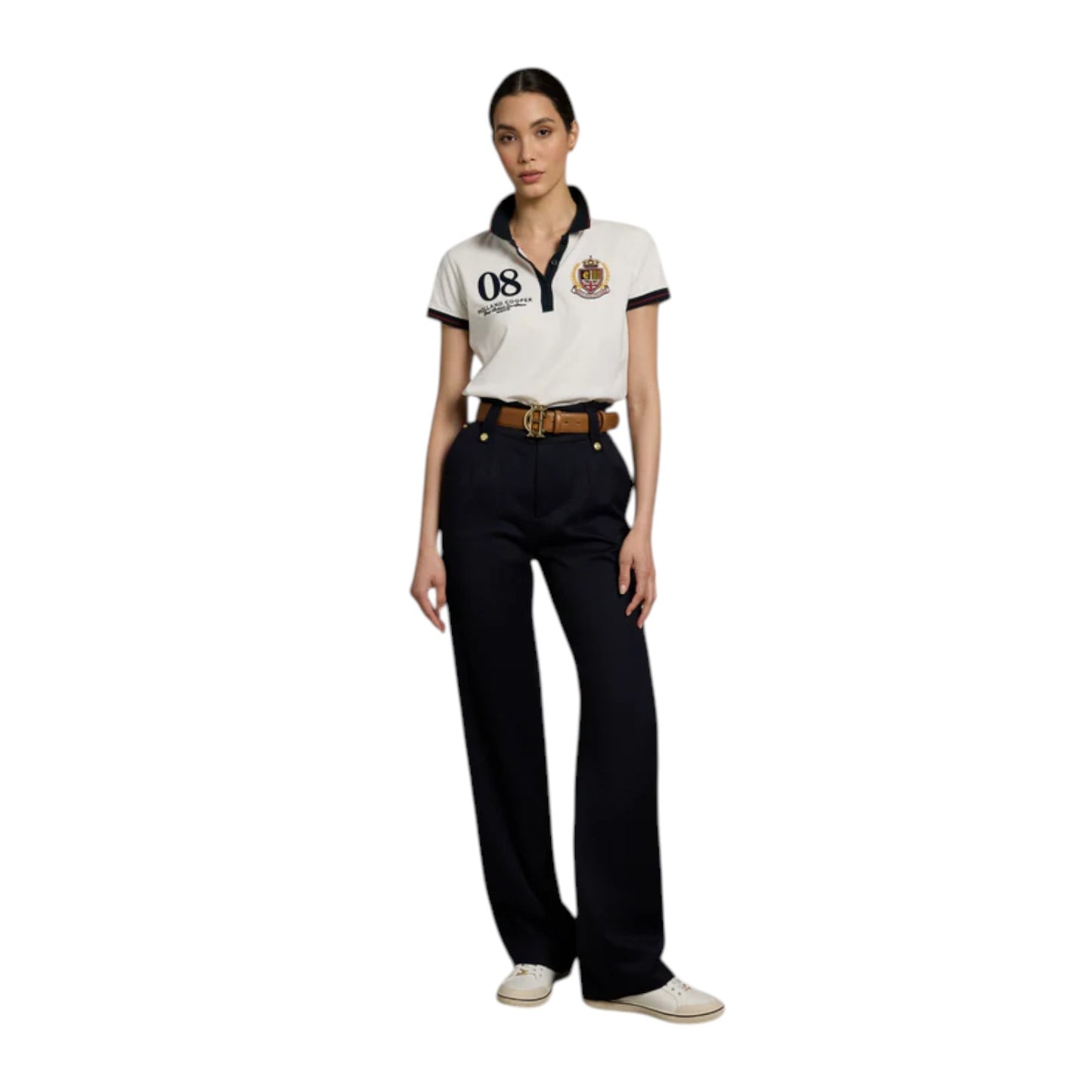 Holland Cooper Heritage Short Sleeve Polo Shirt White