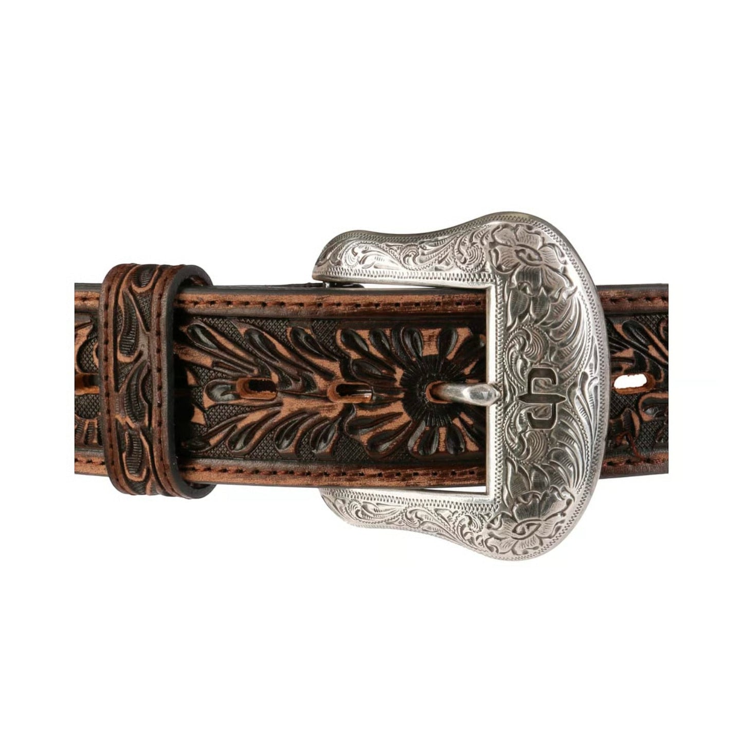 Stetson Hair-On-Hide Tooled Leather Belt