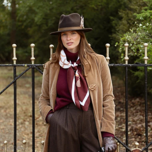Hicks & Brown The Melford Silk Scarf Plum