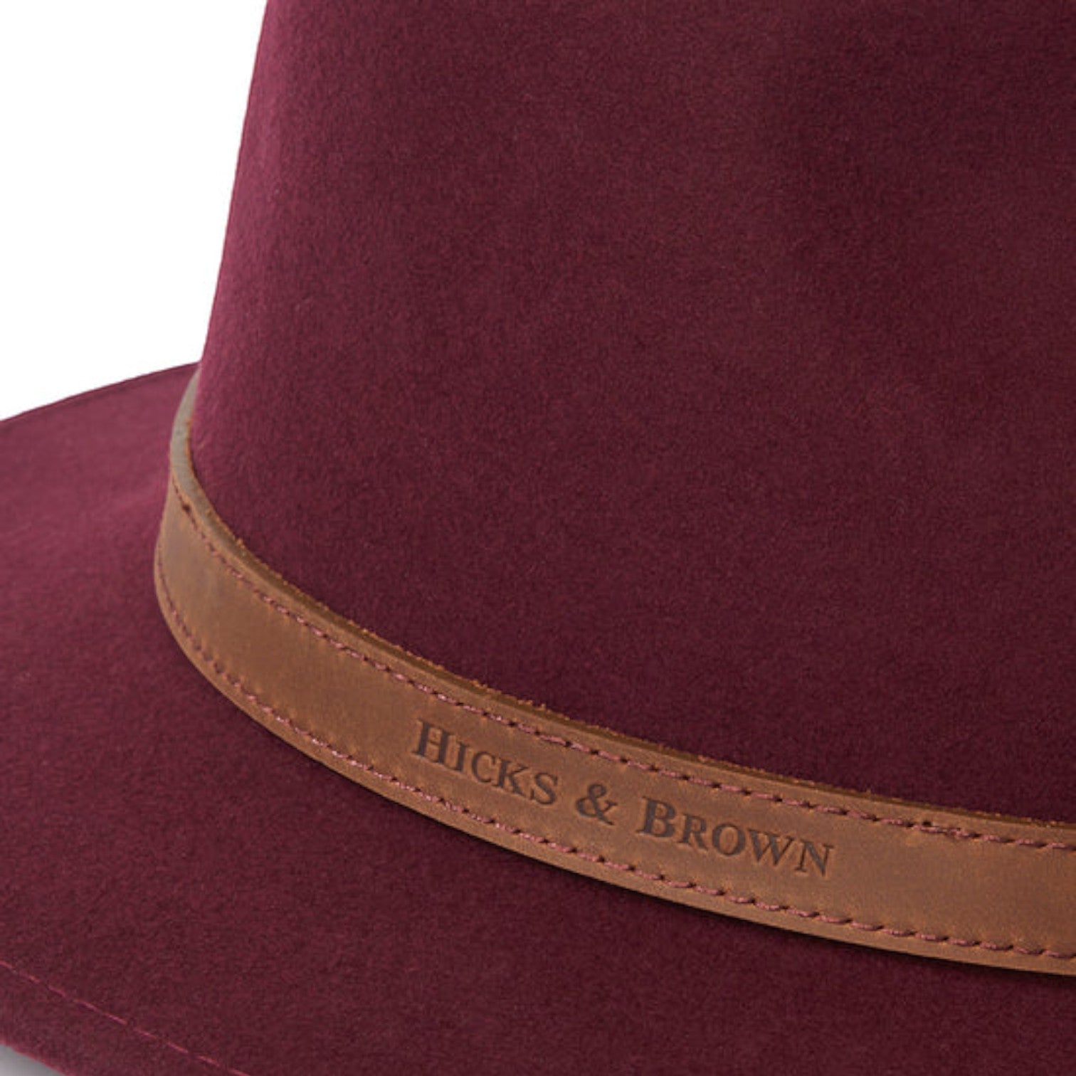 Hicks & Brown Fedora in Plum (Bronze Feather)