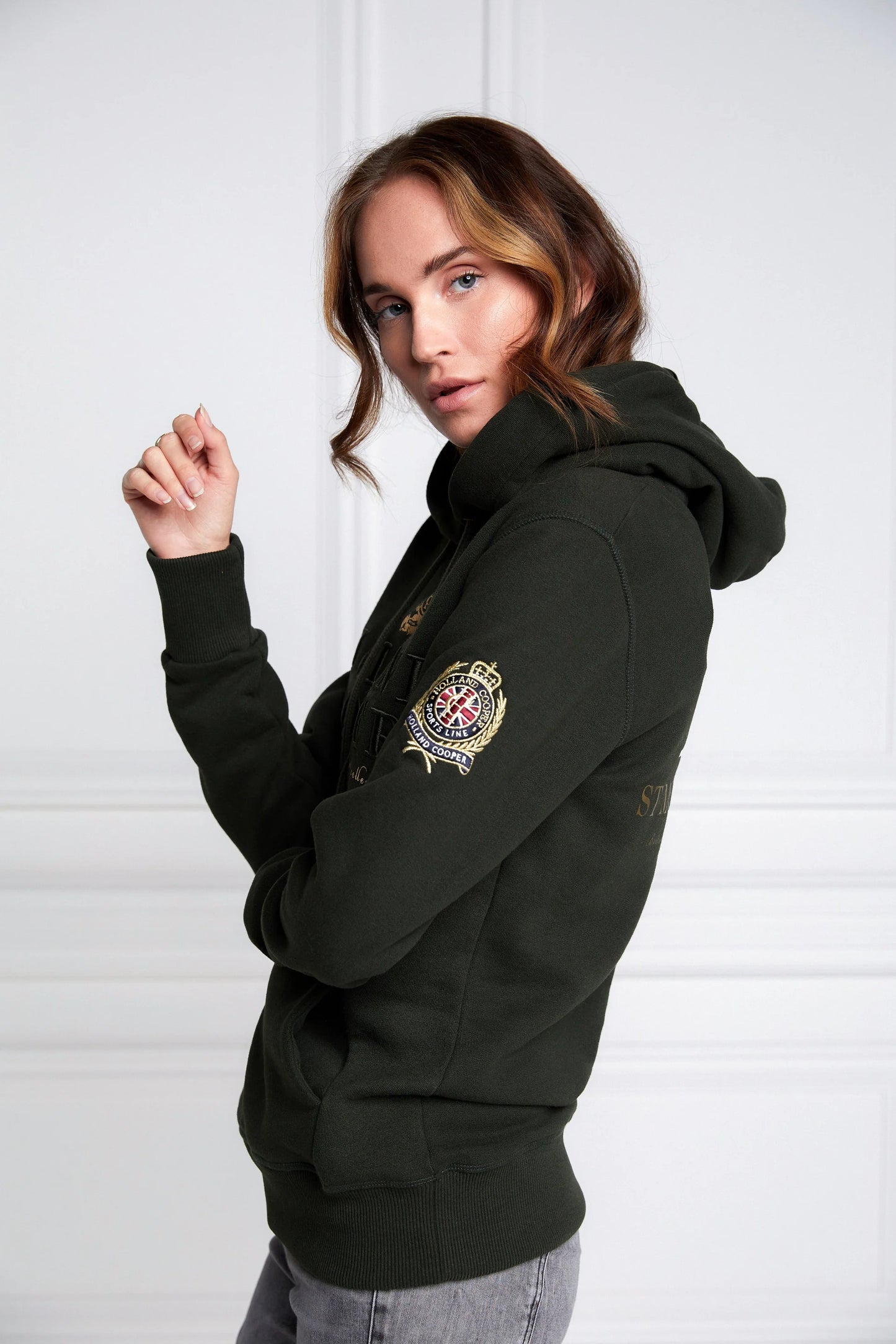 Holland Cooper HC Heritage Hoodie Racing Green