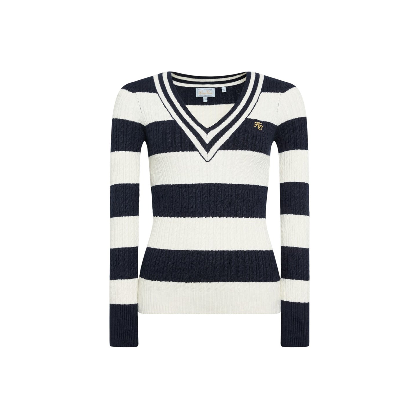 Holland Cooper Badminton Knit Ink Navy Stripe