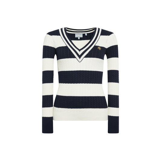 Holland Cooper Badminton Knit Ink Navy Stripe