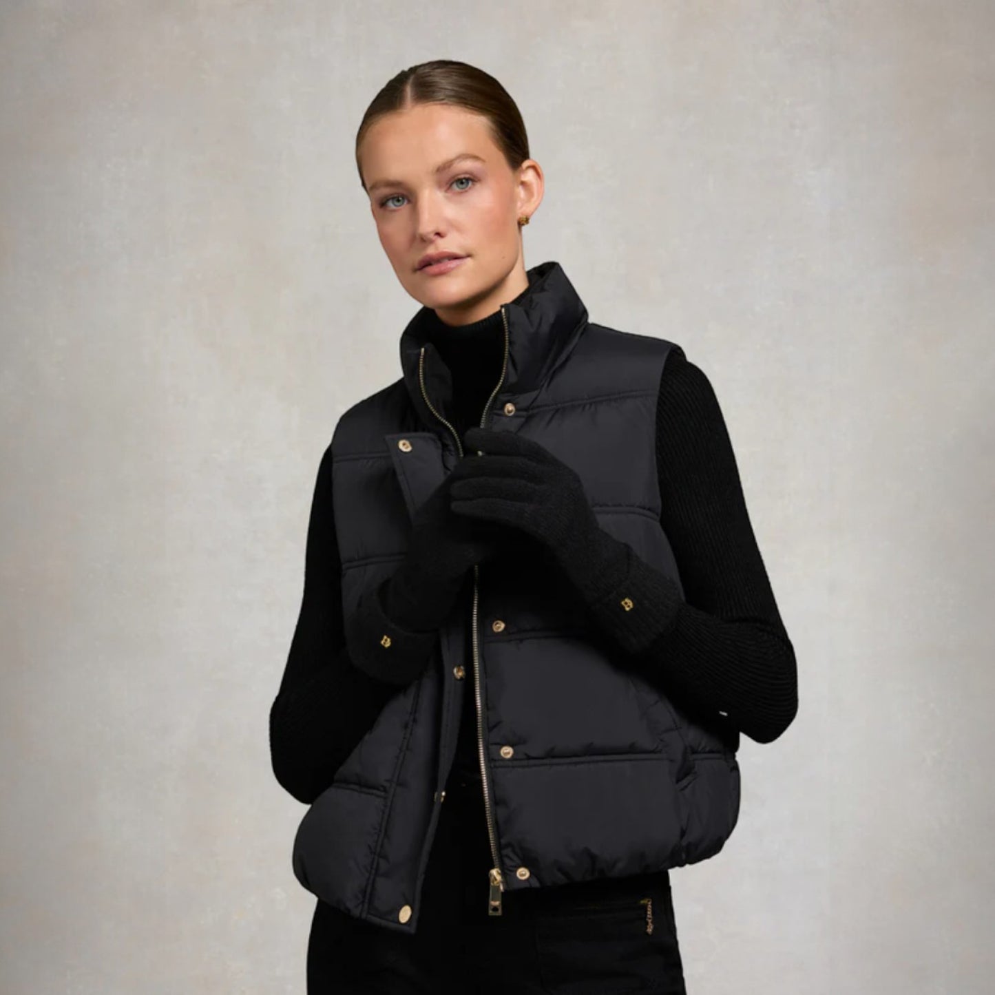 Holland Cooper Classic Logo Glove Black