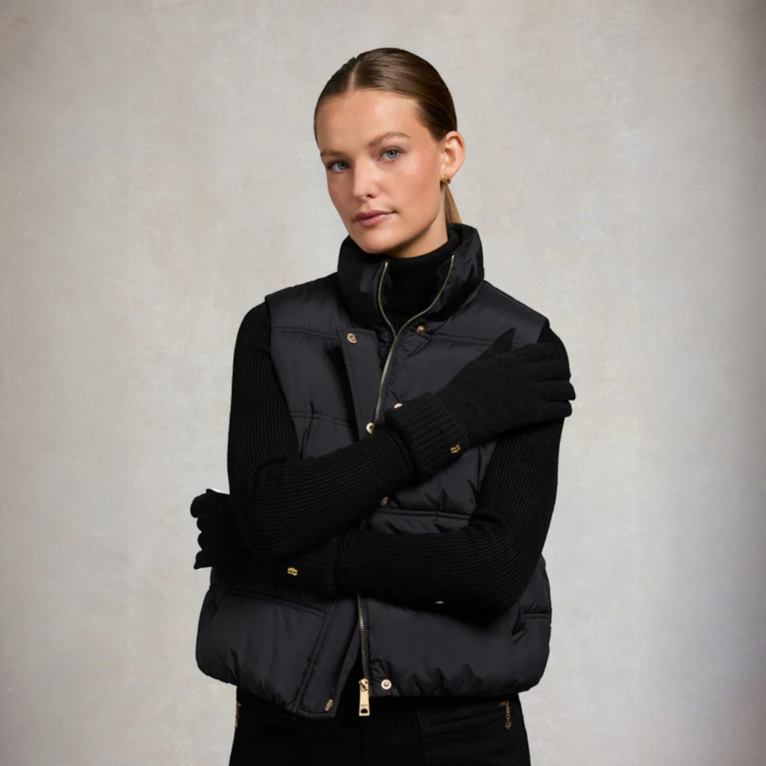 Holland Cooper Classic Logo Glove Black