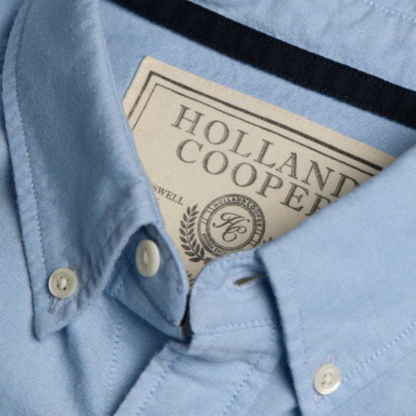 Holland Cooper Men's Classic Shirt Oxford Shirt Sky Blue