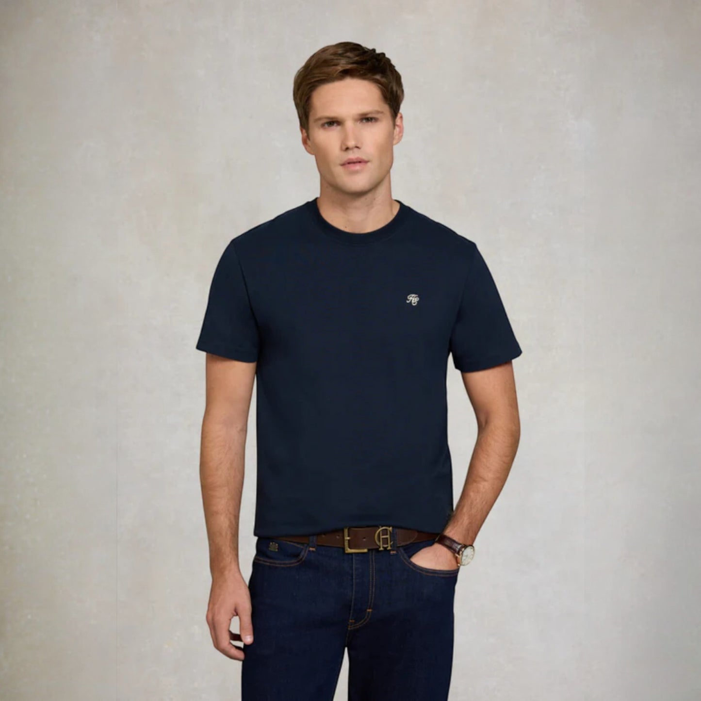 Holland Cooper Men's Crew Neck T-Shirt Ink Navy