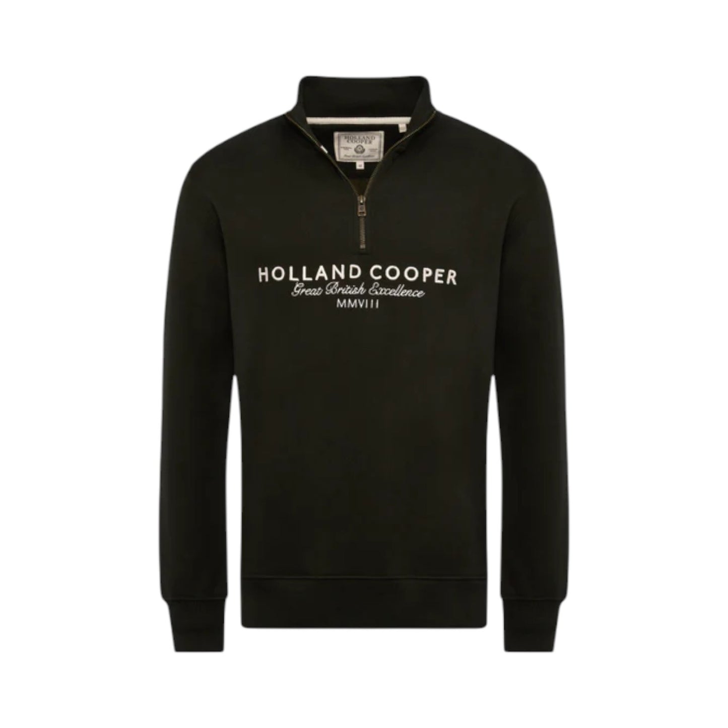 Holland Cooper Men's Quarter Zip Sweat Racing Green