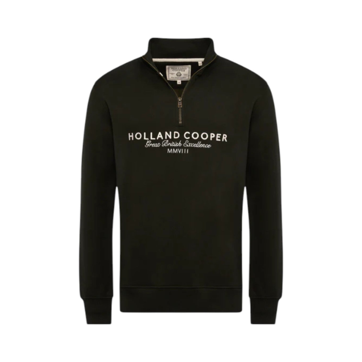 Holland Cooper Men's Quarter Zip Sweat Racing Green