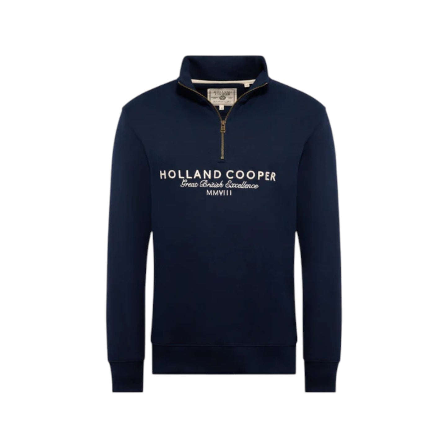 Holland Cooper Men's Sporting Goods Zip Henley Ink Navy