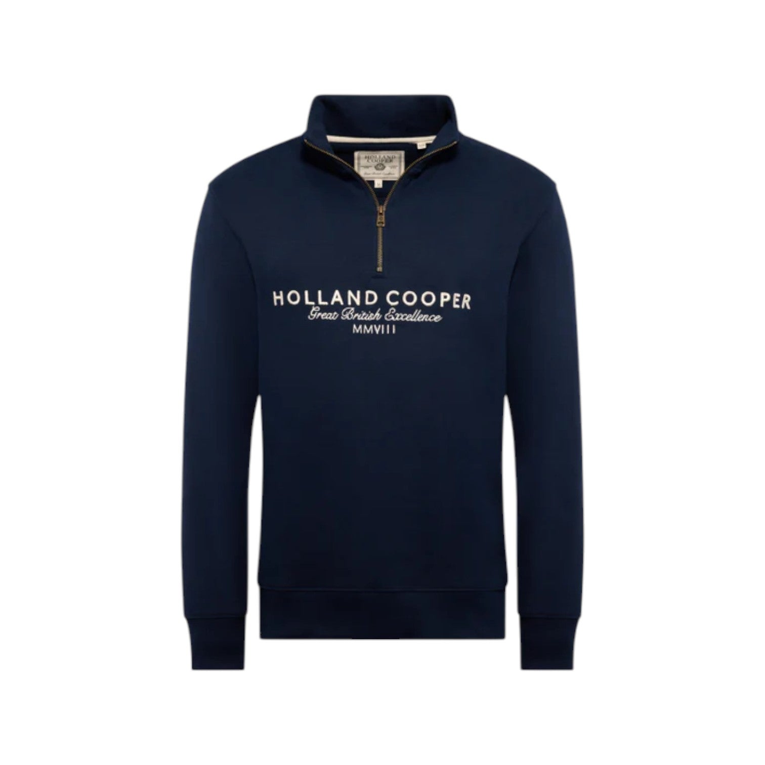 Holland Cooper Men's Sporting Goods Zip Henley Ink Navy