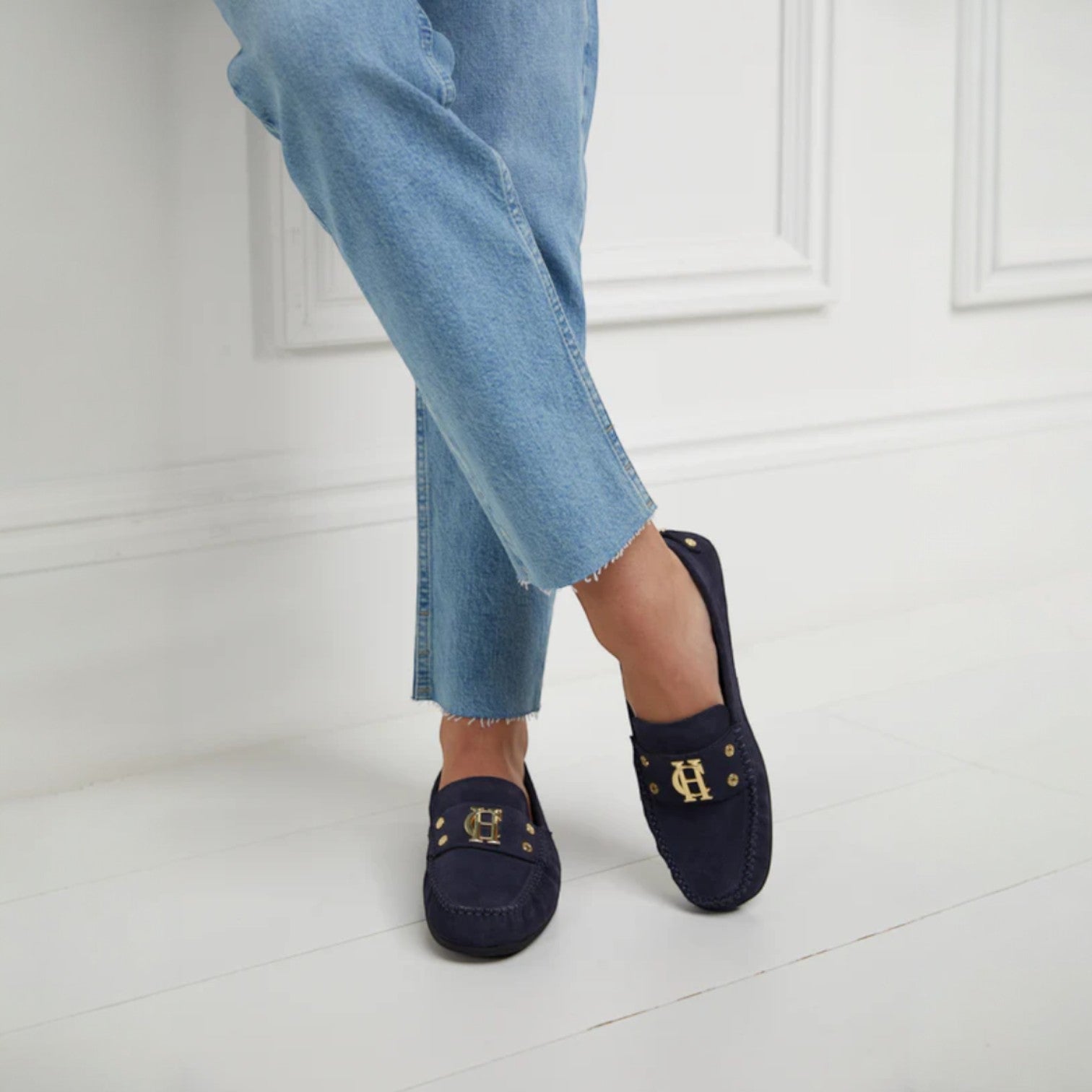 Holland Cooper The Driving Loafer Ink Navy