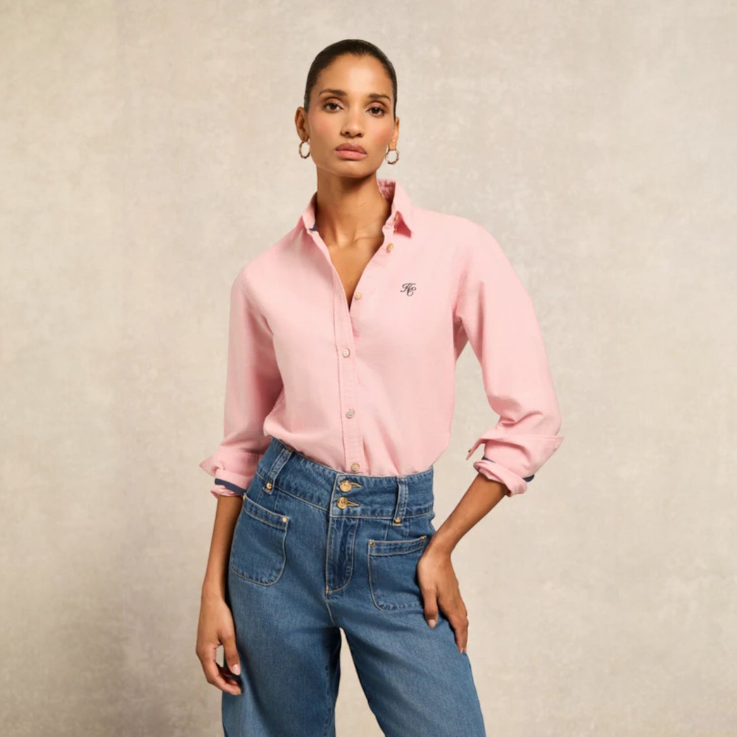 Holland Cooper Women's Oxford Shirt Pink