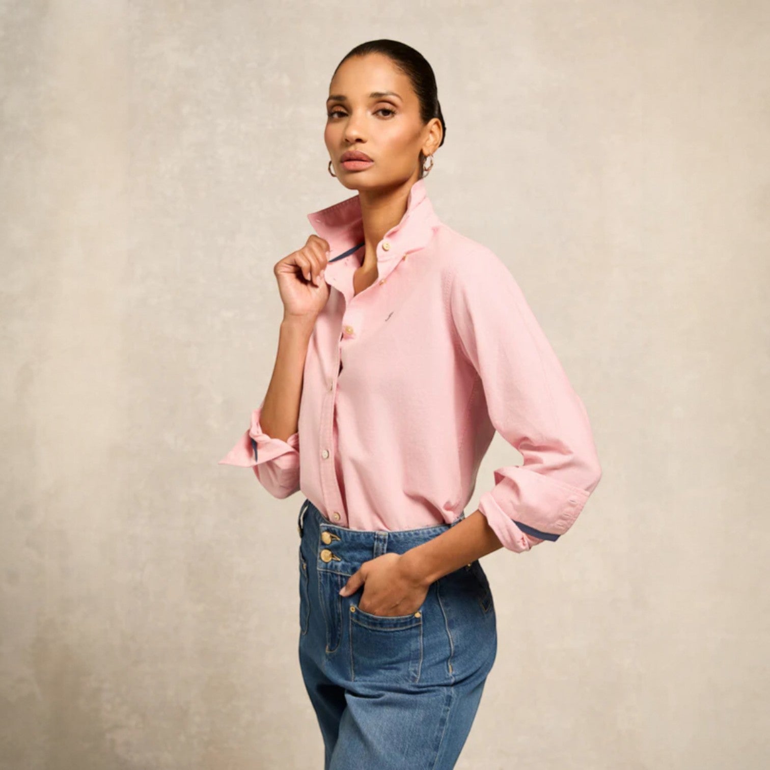 Holland Cooper Women's Oxford Shirt Pink