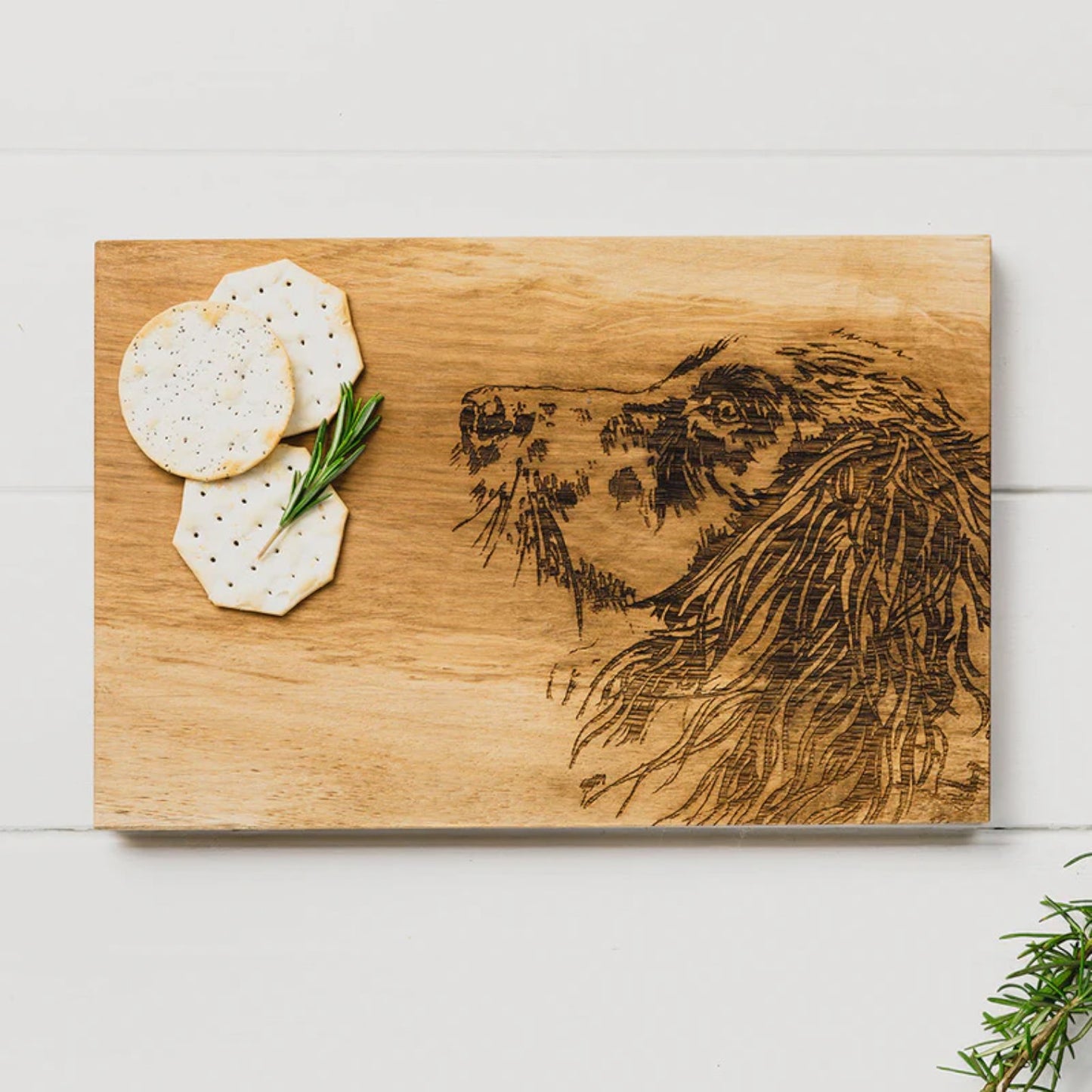 Selbrae House Oak Serving Board 30cm Spaniel