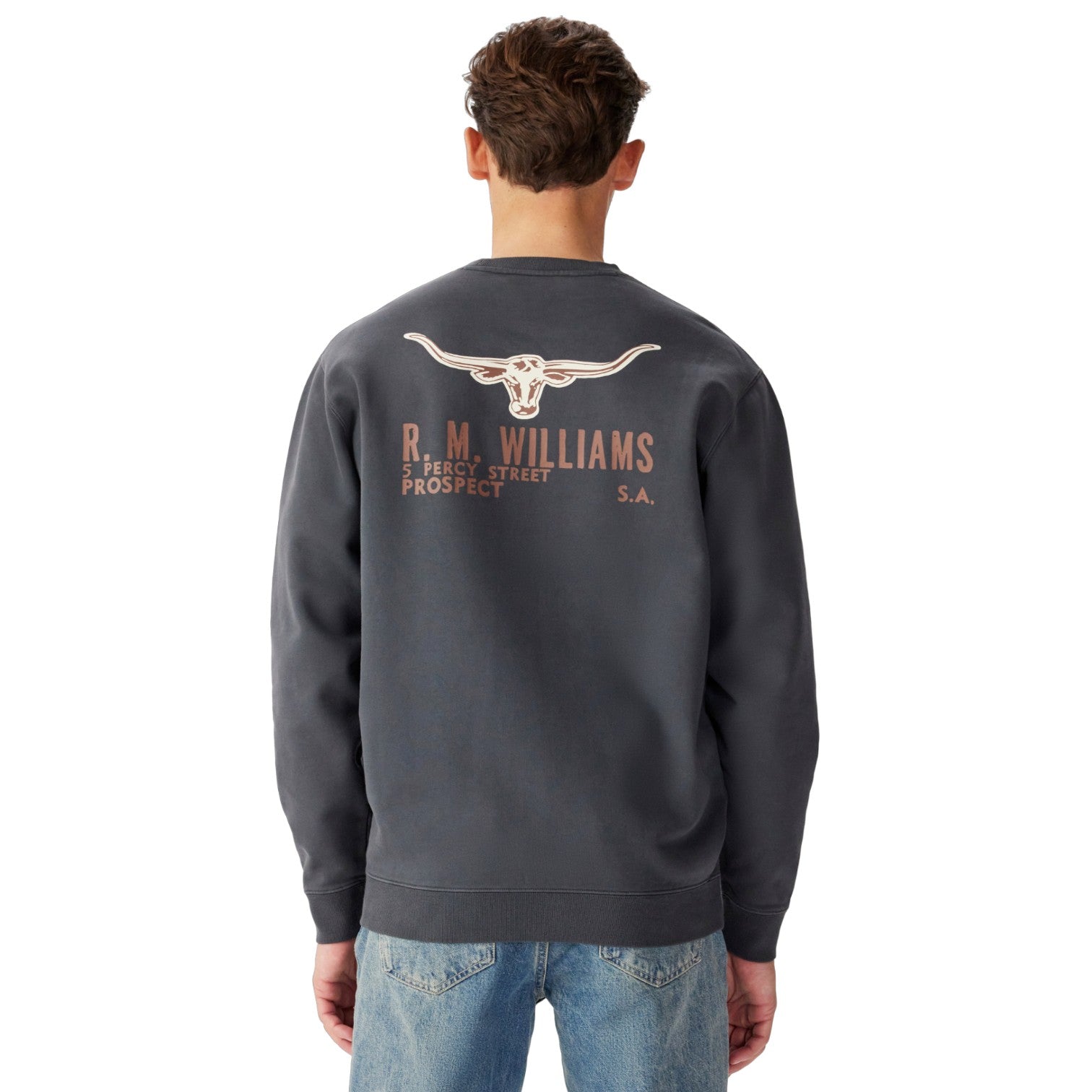 R.M.Williams Flinders Crew Sweatshirt Vintage Black