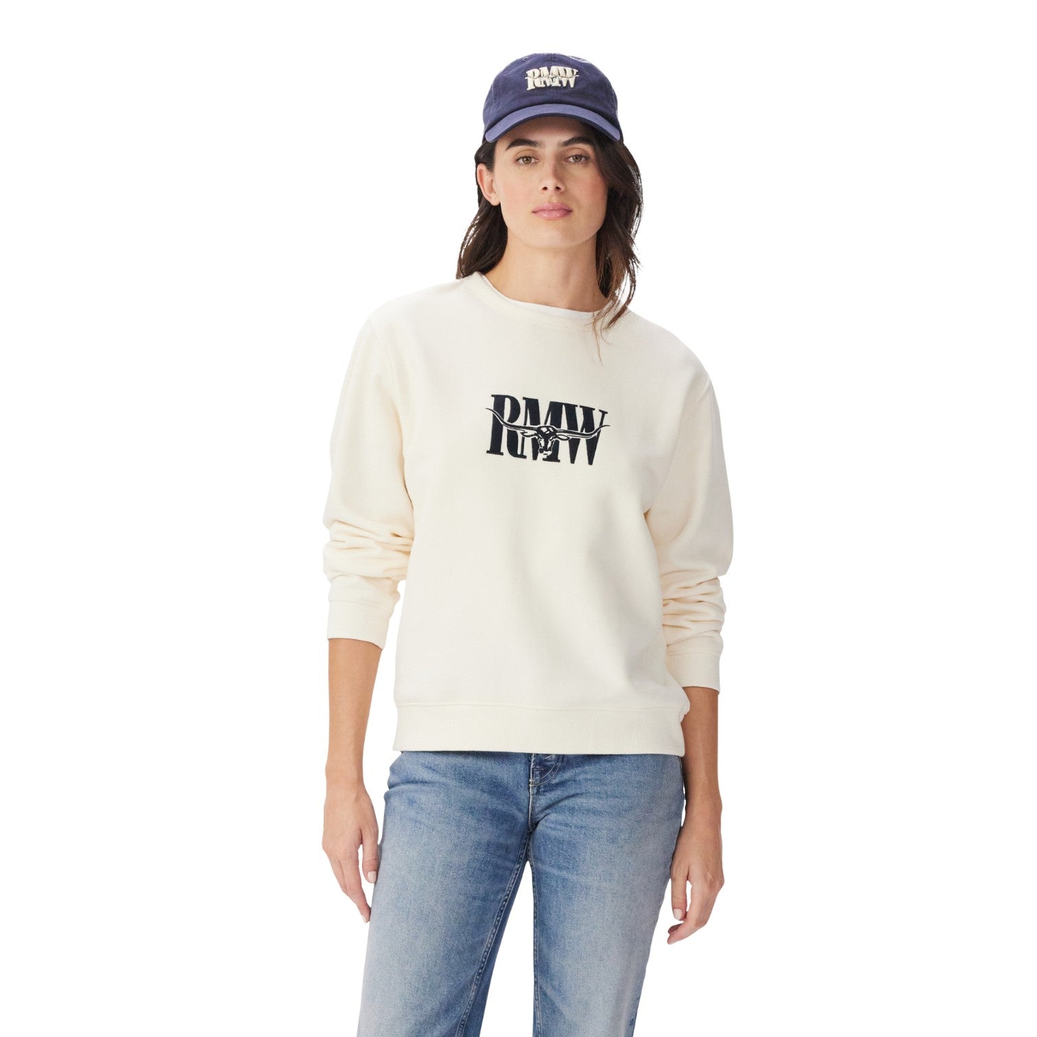 R.M.Williams Retro Logo Sweatshirt White