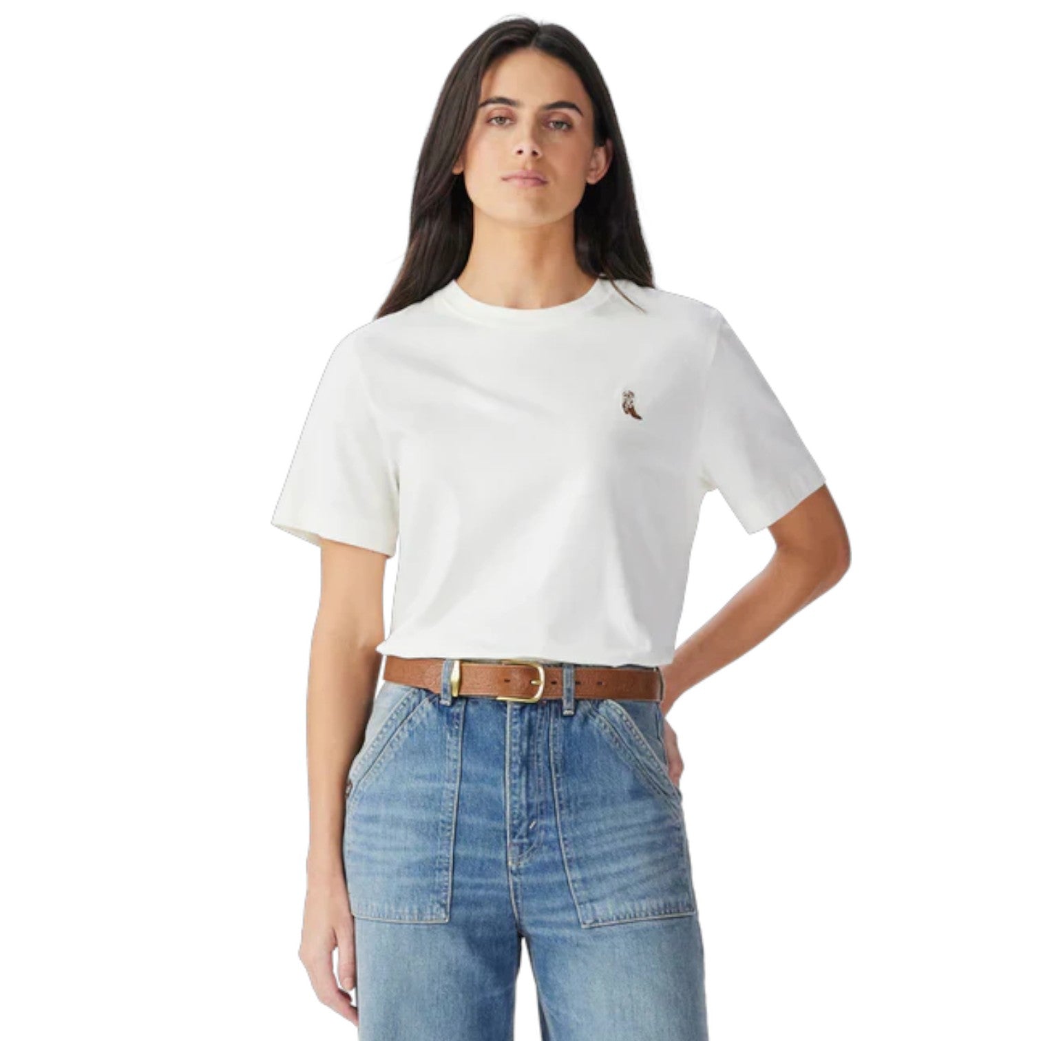 R.M.Williams Rodeo Queen Embro T-Shirt Off White