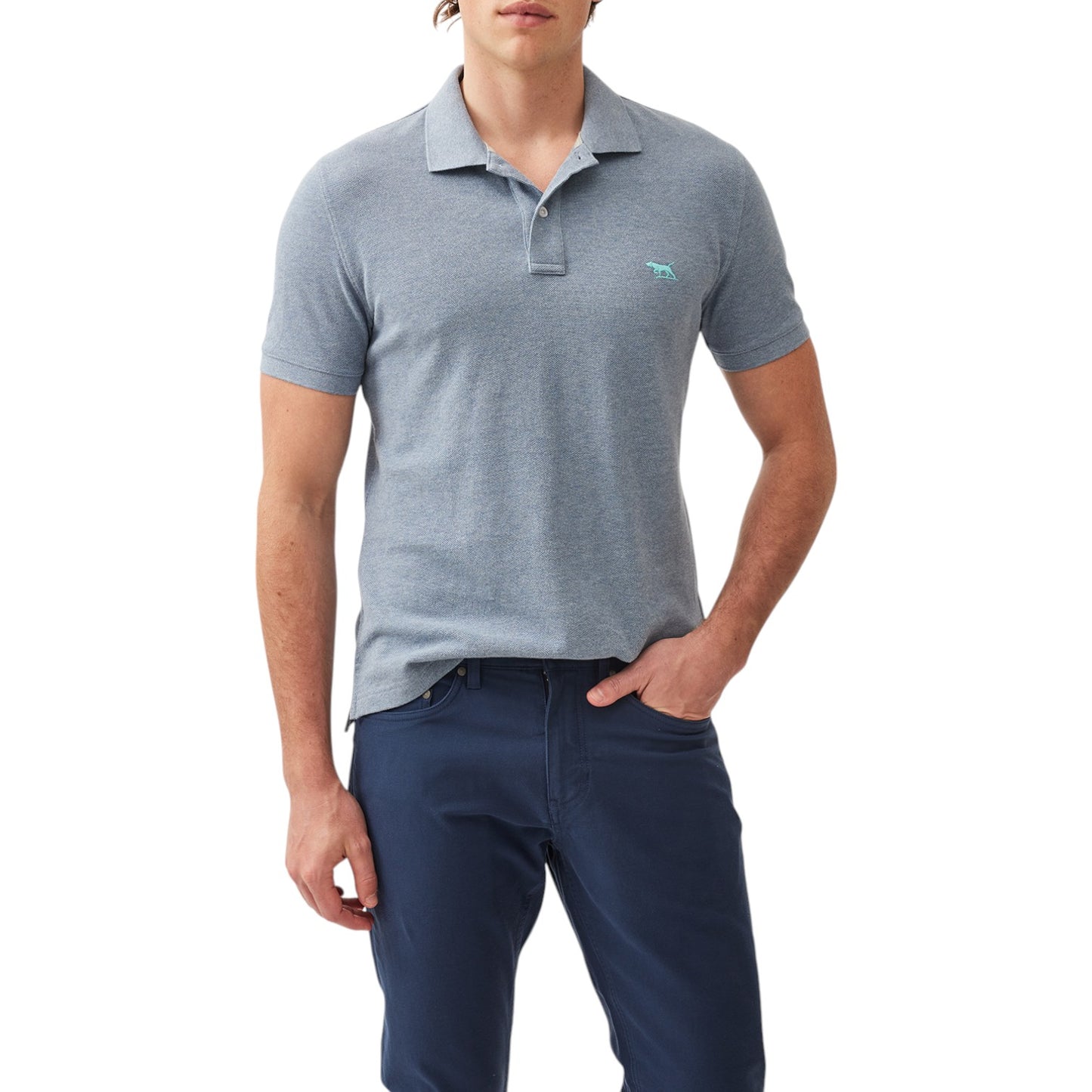 Rodd & Gunn The Gunn Polo Steel Blue