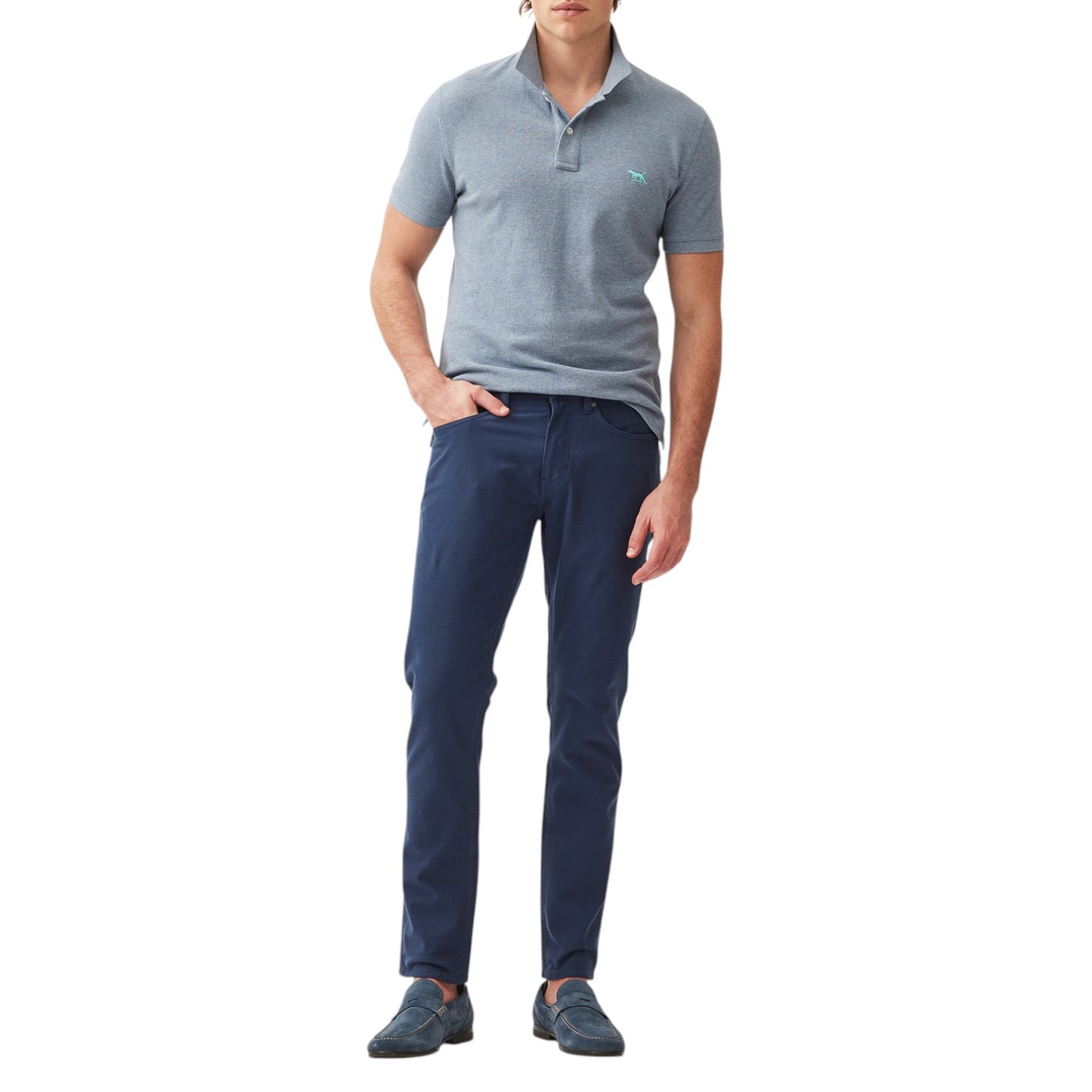 Rodd & Gunn The Gunn Polo Steel Blue