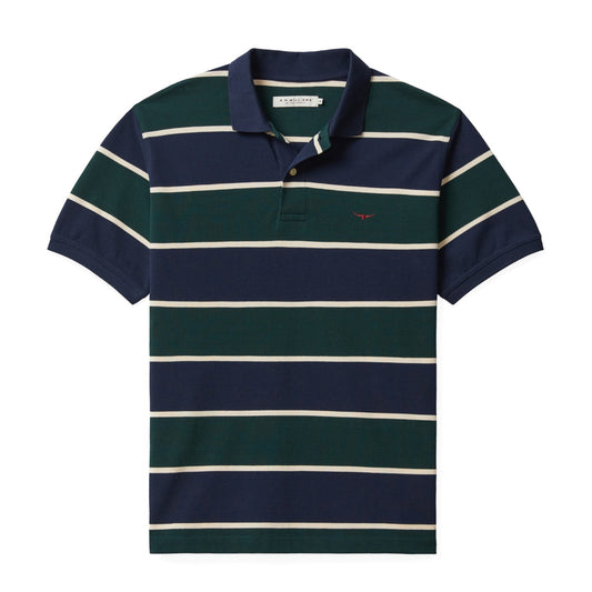 R.M. Williams Bright Polo Navy Green Cream