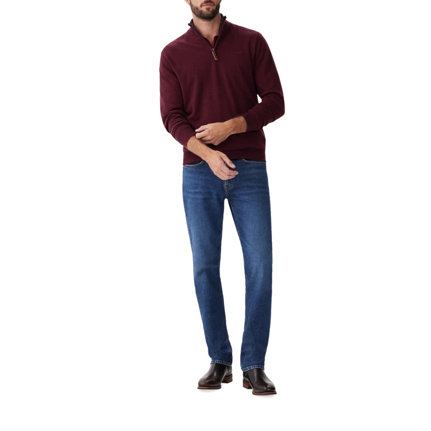 R.M.Williams Ernest Sweater - Burgundy