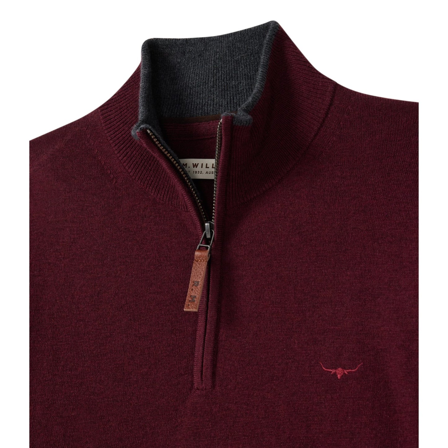 R.M.Williams Ernest Sweater - Burgundy