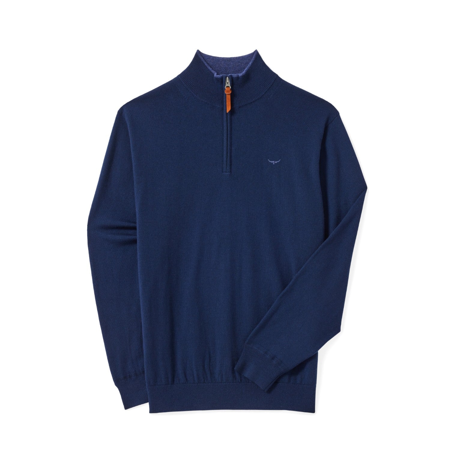 R.M Williams Ernest 1/4 Zip Merino Knit Navy