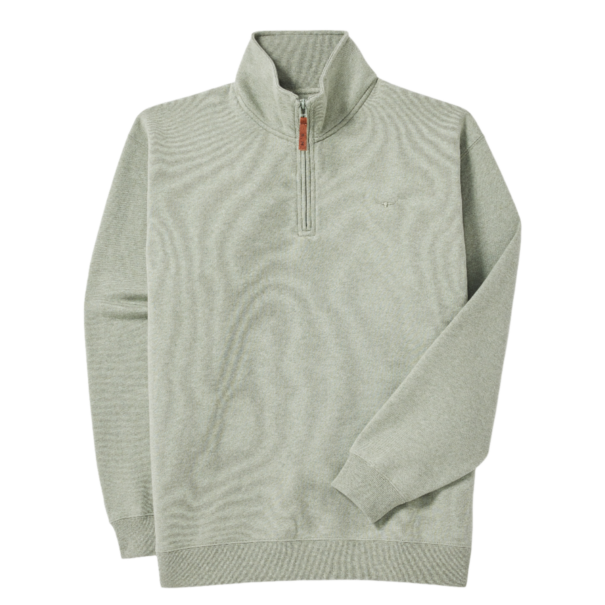 R.M.Williams Mulyungarie 1/4 Zip Sweatshirt Green Marle