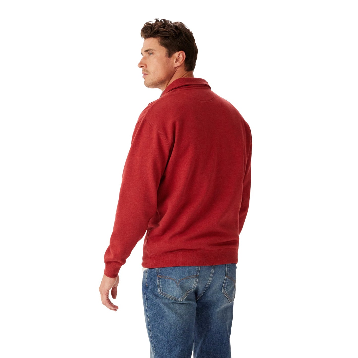 R.M.Williams Mulyungarie 1/4 Zip Sweatshirt Red