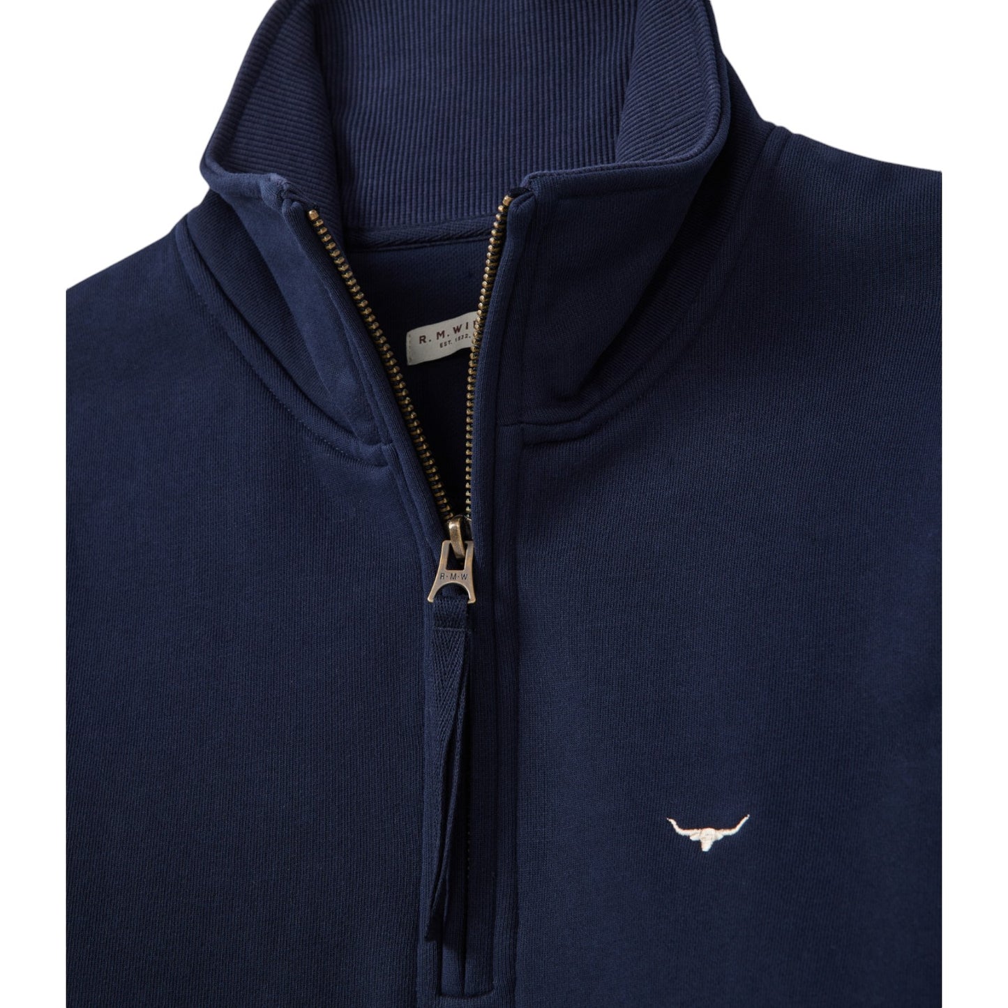 R.M.Williams Trickett 1/4 Zip Sweatshirt - Navy