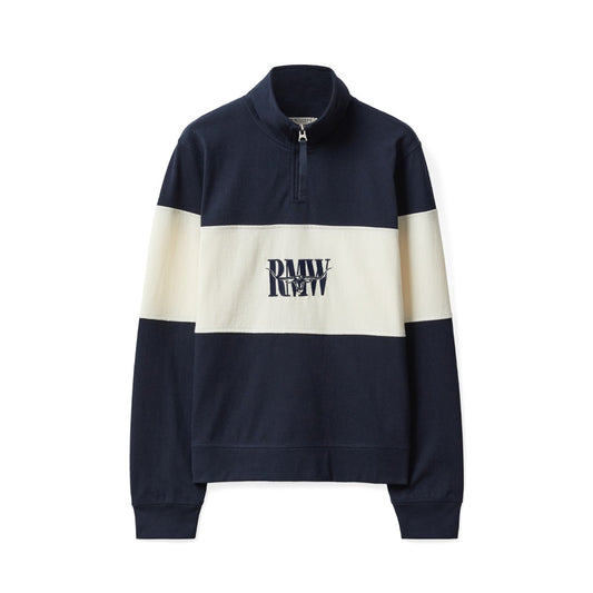 R.M.Williams Trickett Panel Sweatshirt Navy Ivory