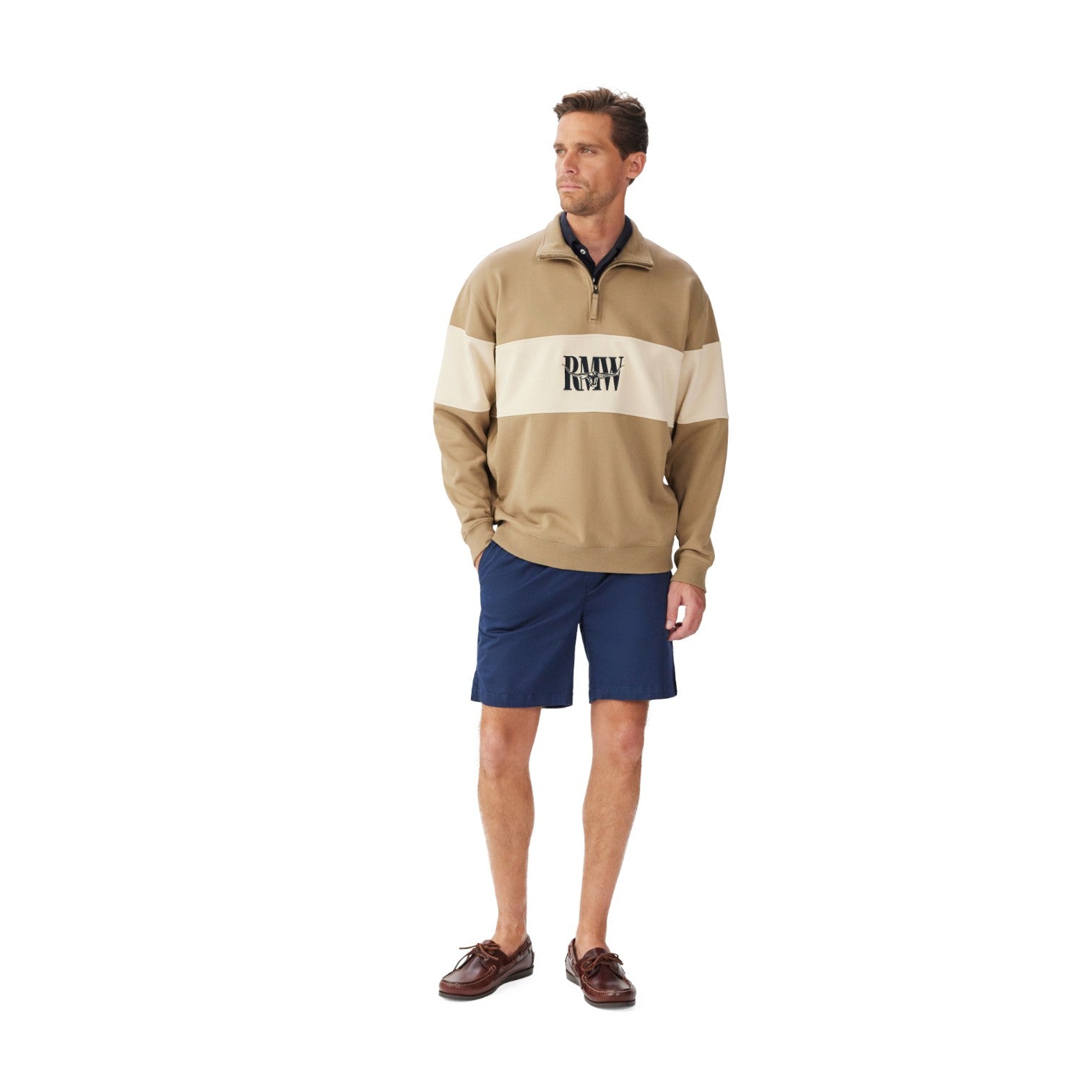 R.M.Williams Heritage 1/4 Zip Sweatshirt Aubergine