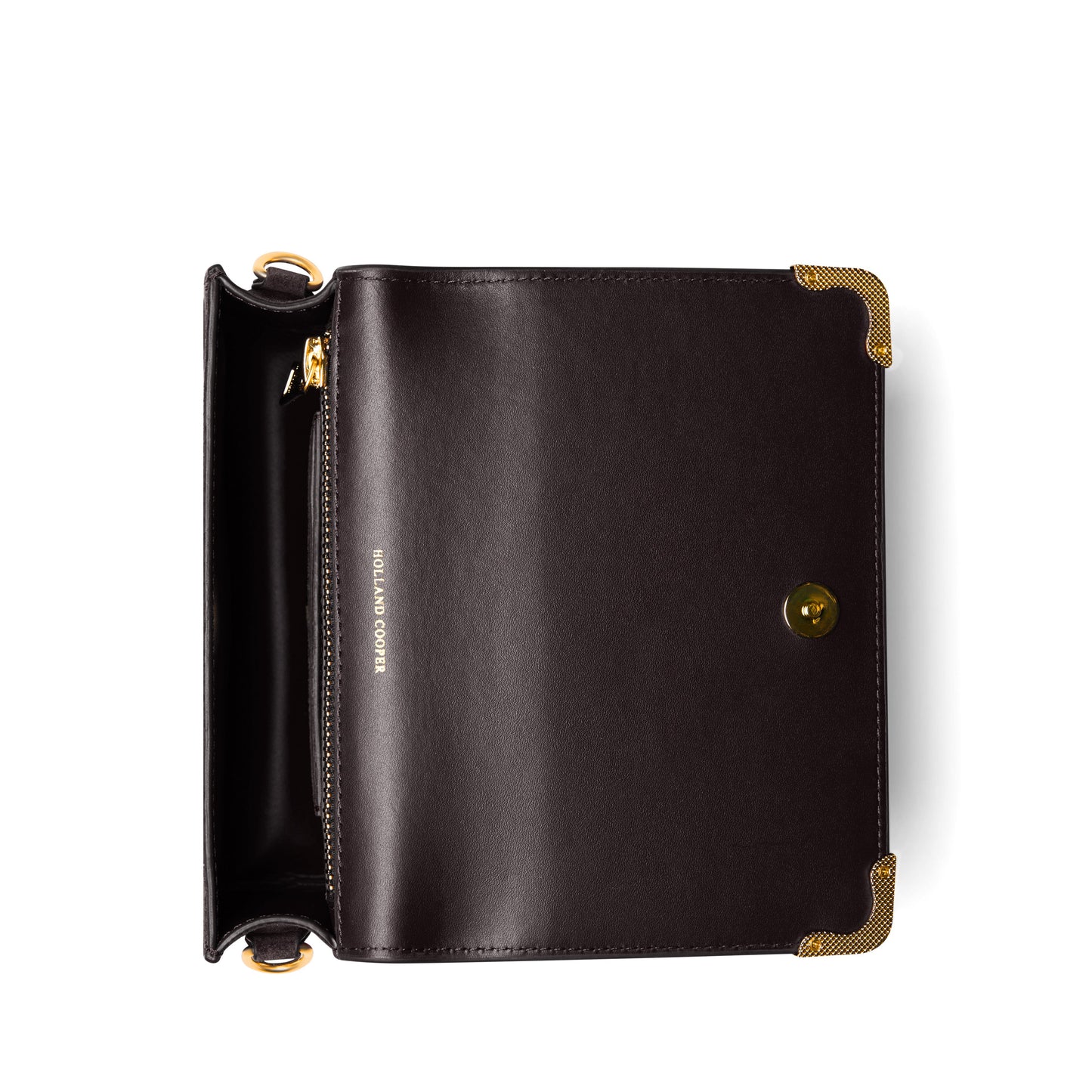 Holland Cooper Kensington Crossbody Bag Chocolate Leather