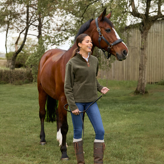 Beaumont & Bear Topsham Unisex Quarter Zip Fleece Khaki