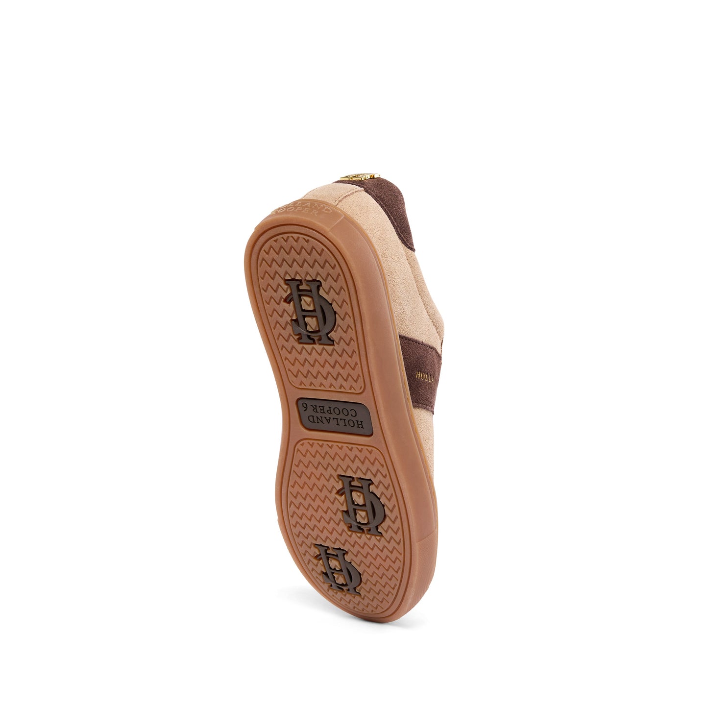 Holland Cooper Knightsbridge Court Trainer Taupe Dark Chocolate