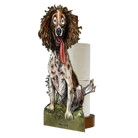 Loo Prints Mad Dog Wooden Kitchen/Loo Roll Holder